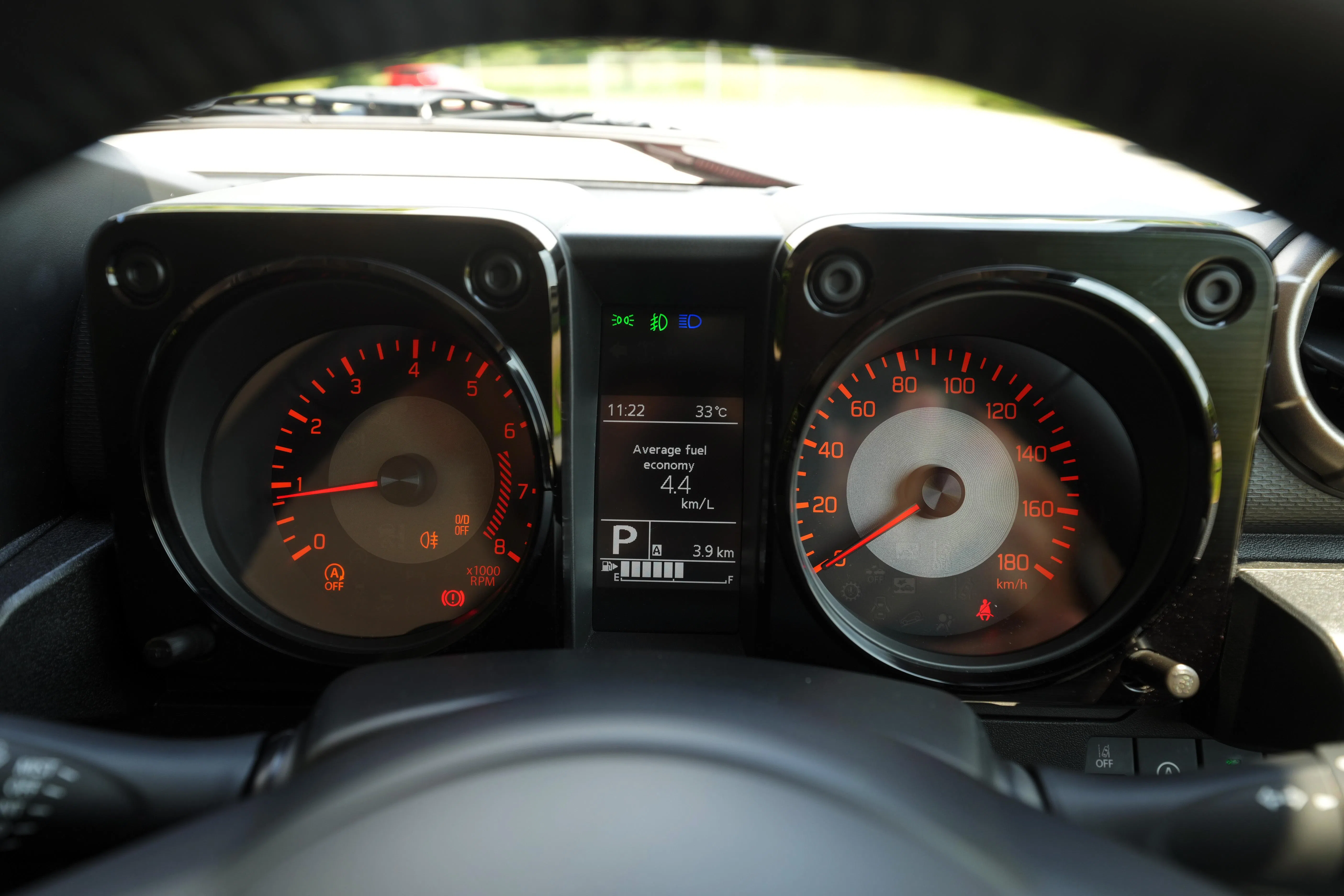 双仪表采用传统指针式设计，充满复古味。（谢智扬摄）