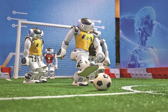 多种人形机器人展出