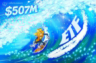 比特币ETF单日吸引5.07亿美元资金回归活跃状态，价格回升至6.8万美元水平