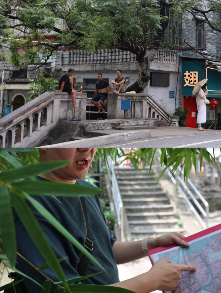 △根据广州老地图显示，过去的广州河道纵横，水运发达。一些河道在清淤整治完成后，转为暗河。/林泽君摄）