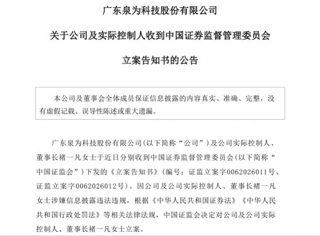 两年巨亏超2.5亿,95后女董事长因涉嫌信息披露违法违规被立案