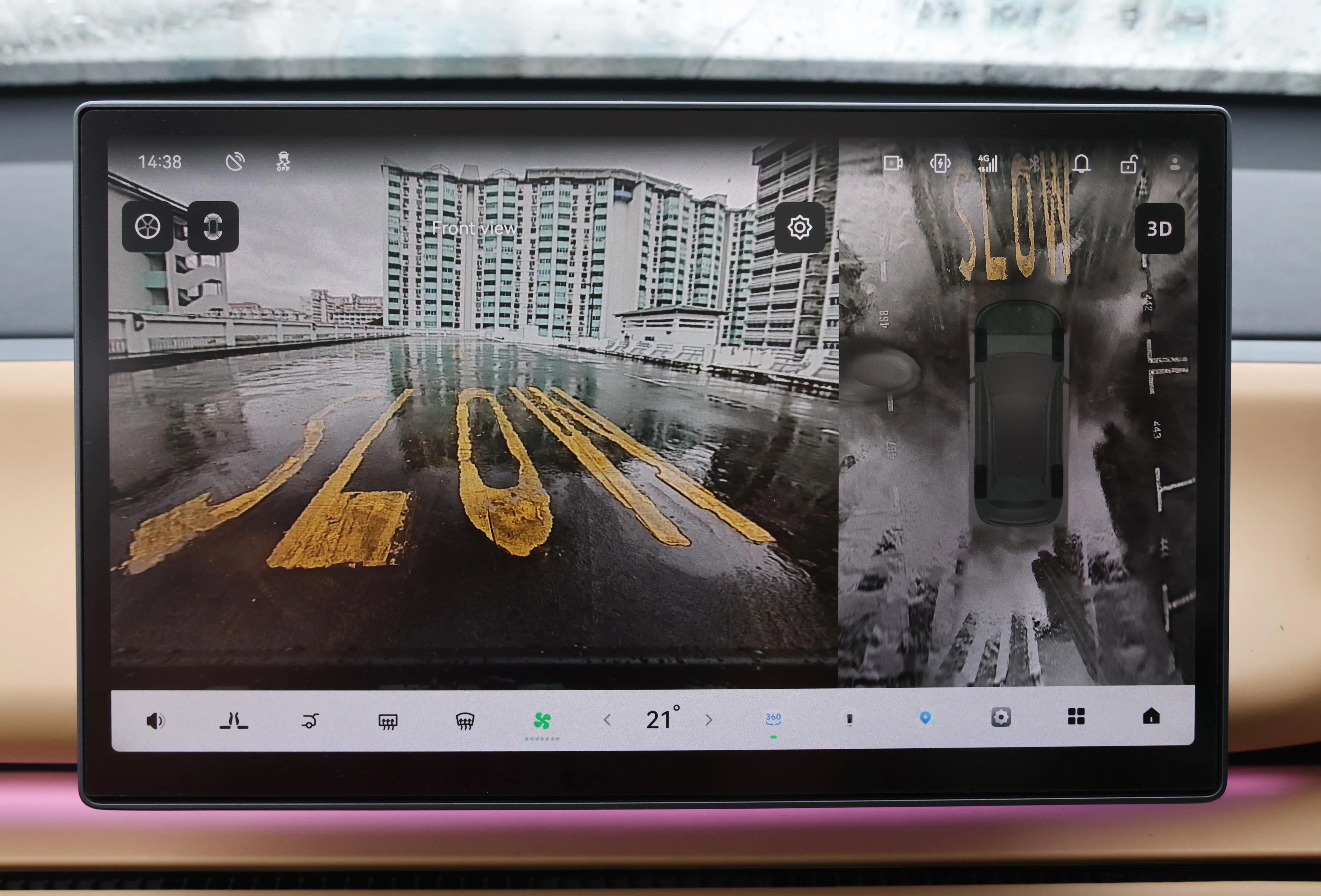 C10配备360度全景影像系统和各种高级驾驶安全辅助功能。（唐家鸿摄）