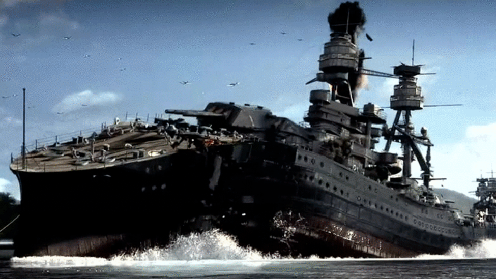 在珍珠港事件时，诸如“亚利桑那”号这种主力战舰，在做出有效反应之前就已被摧毁。