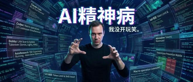 AI专家Karpathy因过度工作被戏称为“AI精神病”,每天坚持16小时照料龙虾