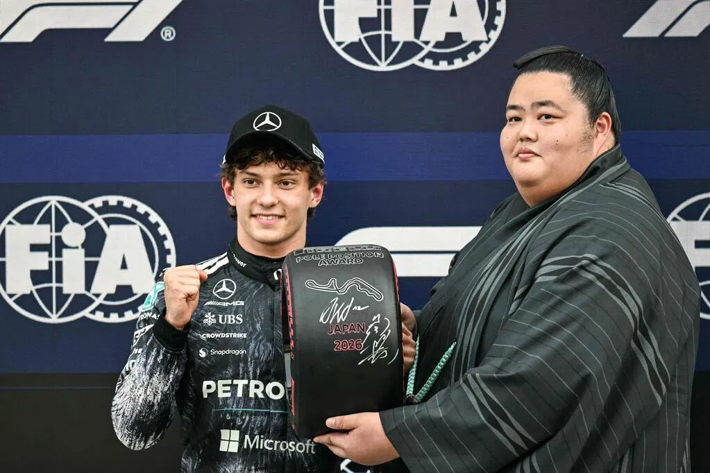 F1日本排位赛马赛地再包前二 安东内利收两连杆