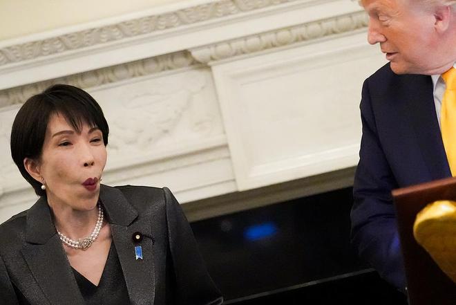 高市早苗访美归来遭批评表情过度夸张