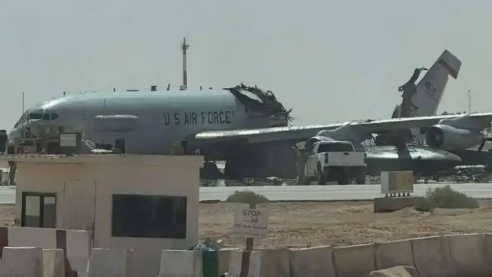 美军一架E－3“哨兵”预警机在伊朗对沙特苏丹王子空军基地的导弹和无人机打击中“被击毁”。