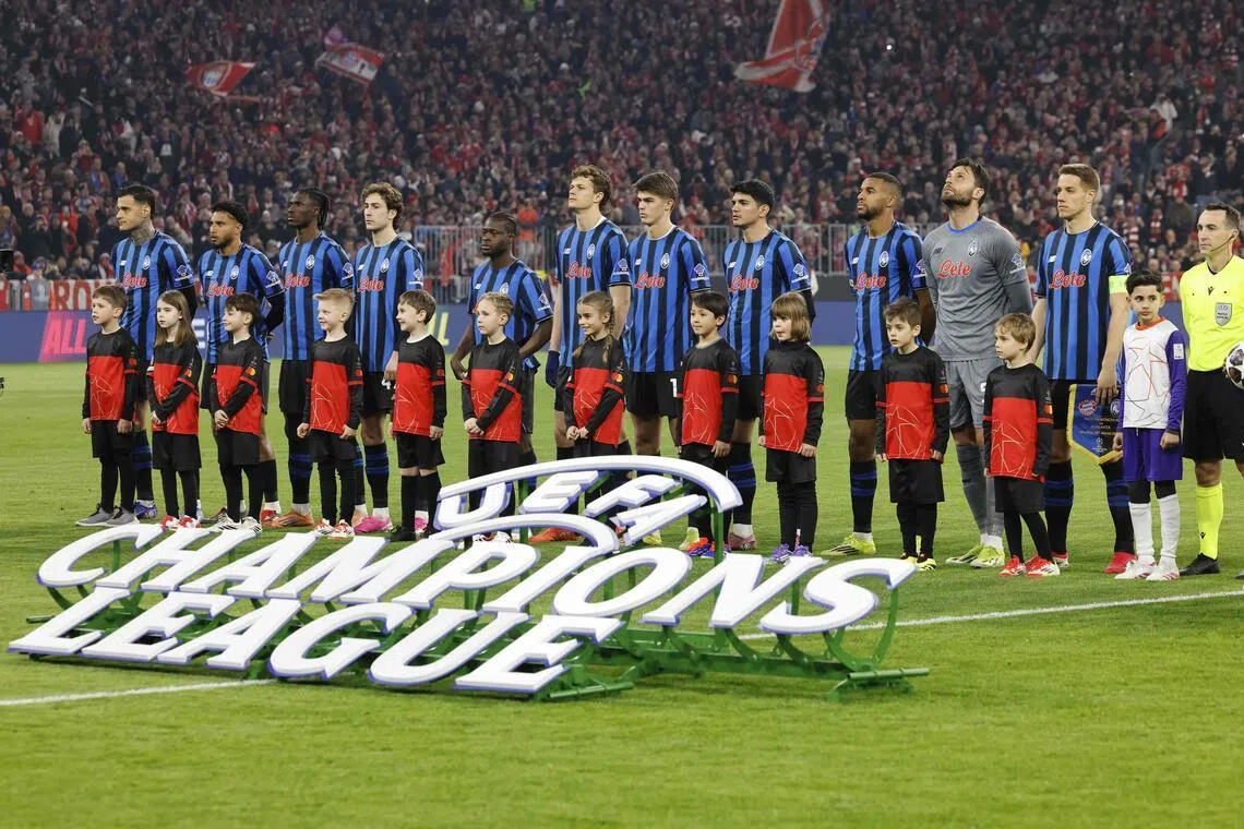 随着亚特兰大出局，意甲成为欧洲五大联赛中唯一在本季欧冠八强中没有代表的联赛。（法新社）