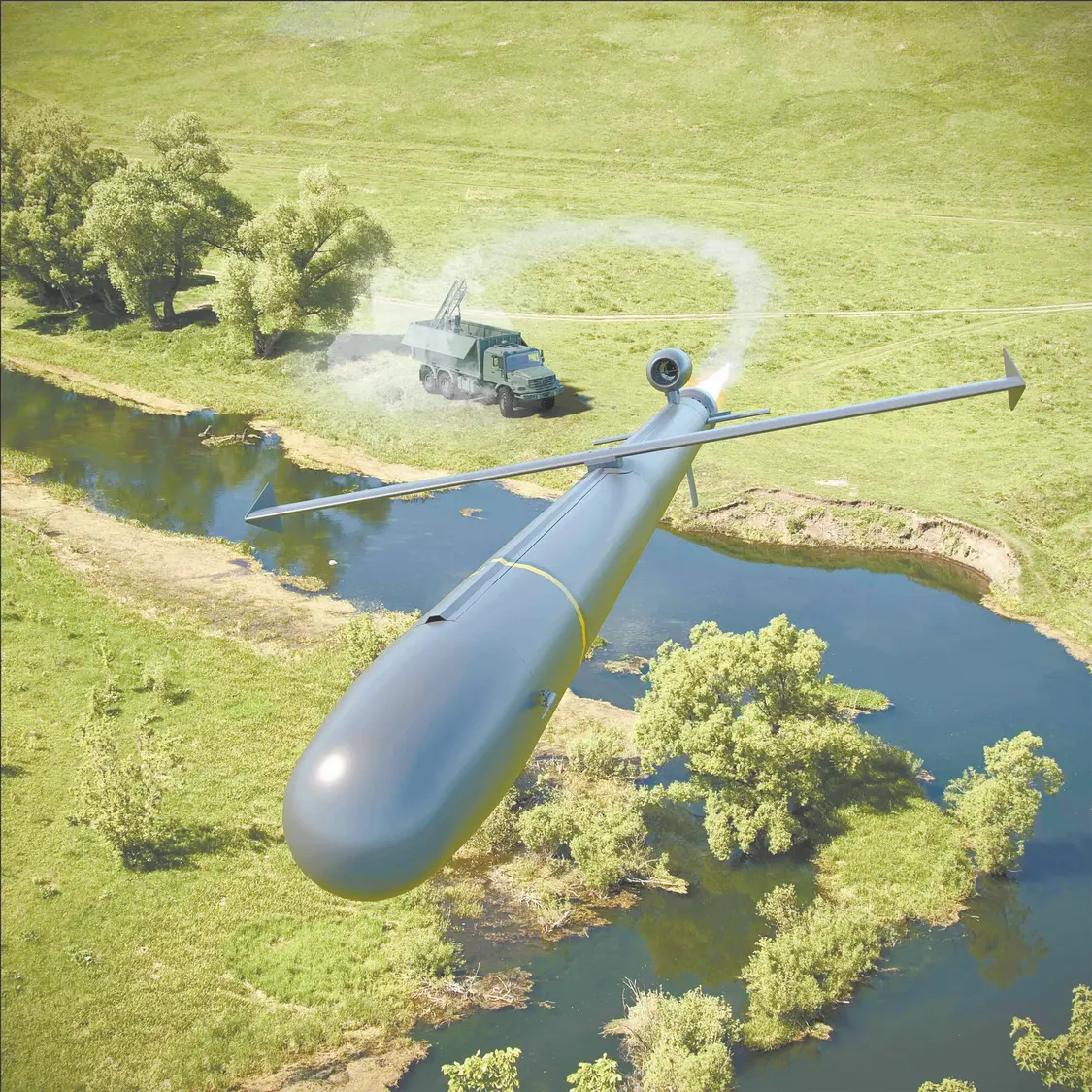 MBDA研制的远程无人机概念图。（图源：MBDA官方网站）