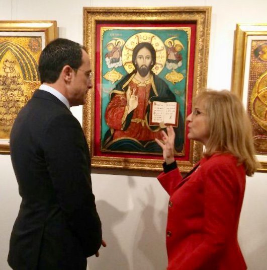 2018年，凯莱基安在贝鲁特举办展览《贝鲁特：共生之城》，她向时任塞浦路斯总统介绍其画作。