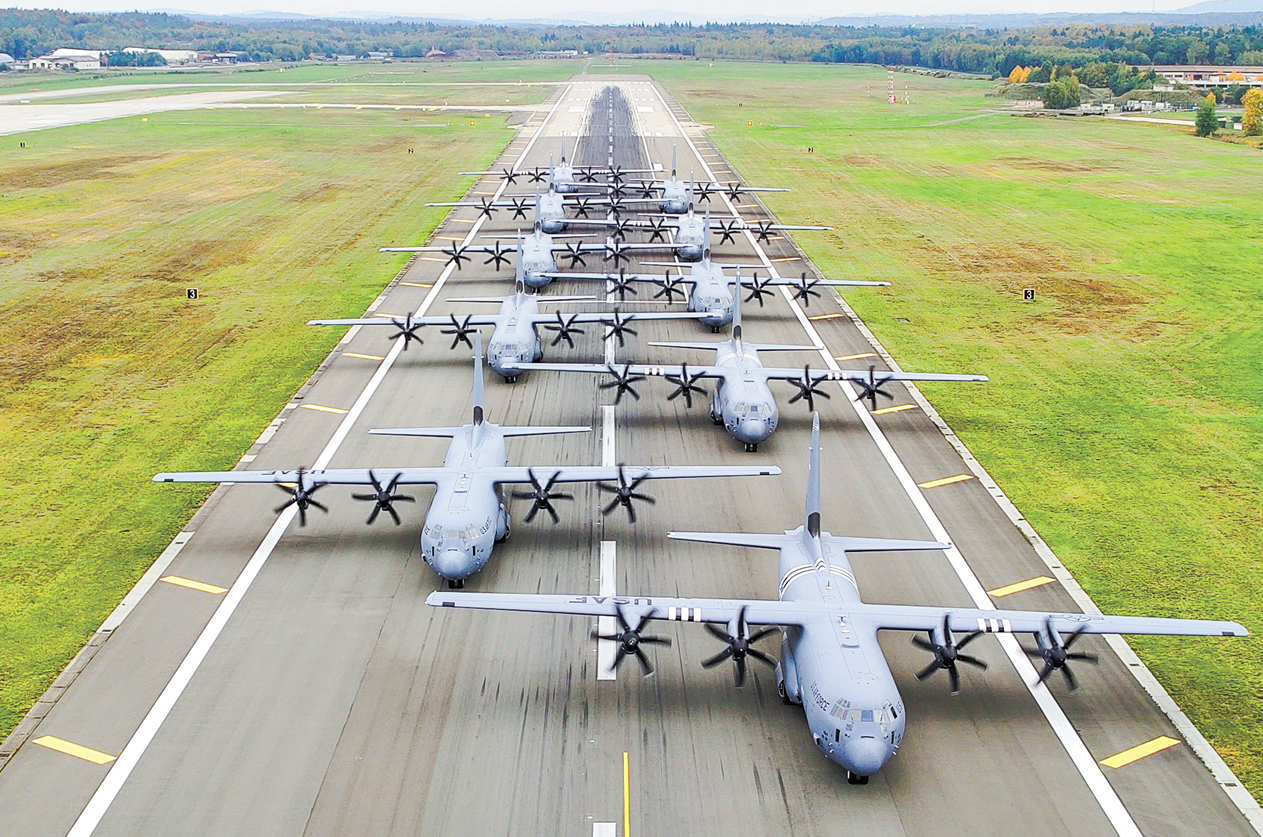 拉姆施泰因空军基地的运输机群