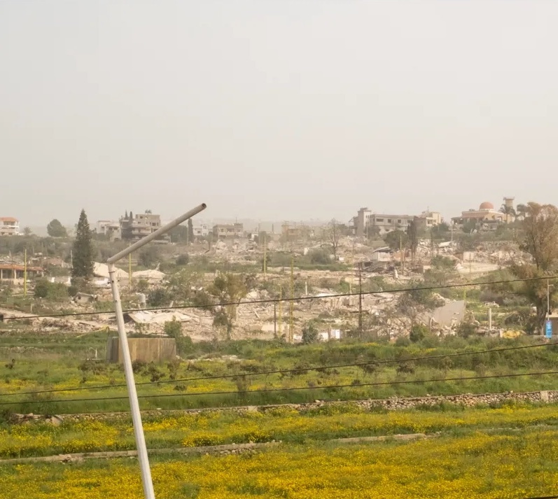 4月4日，联合国驻黎巴嫩临时部队总部记录的纳古路建筑遭袭情况。
