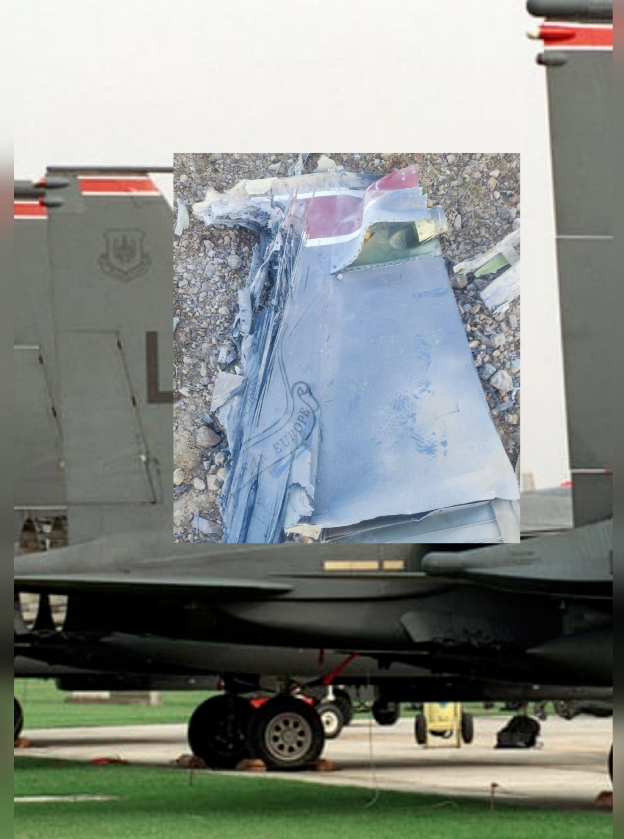 网友通过残骸标识，确认了本次坠毁的F-15E身份。