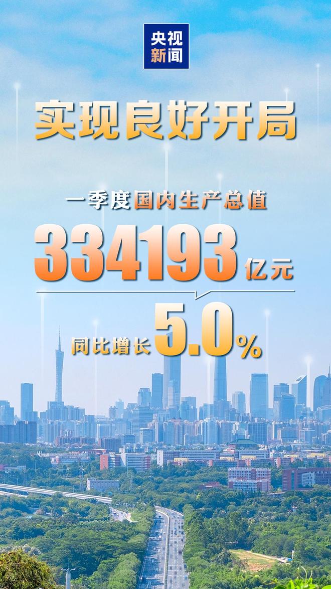实现良好开局！一季度国内生产总值同比增长5.0%