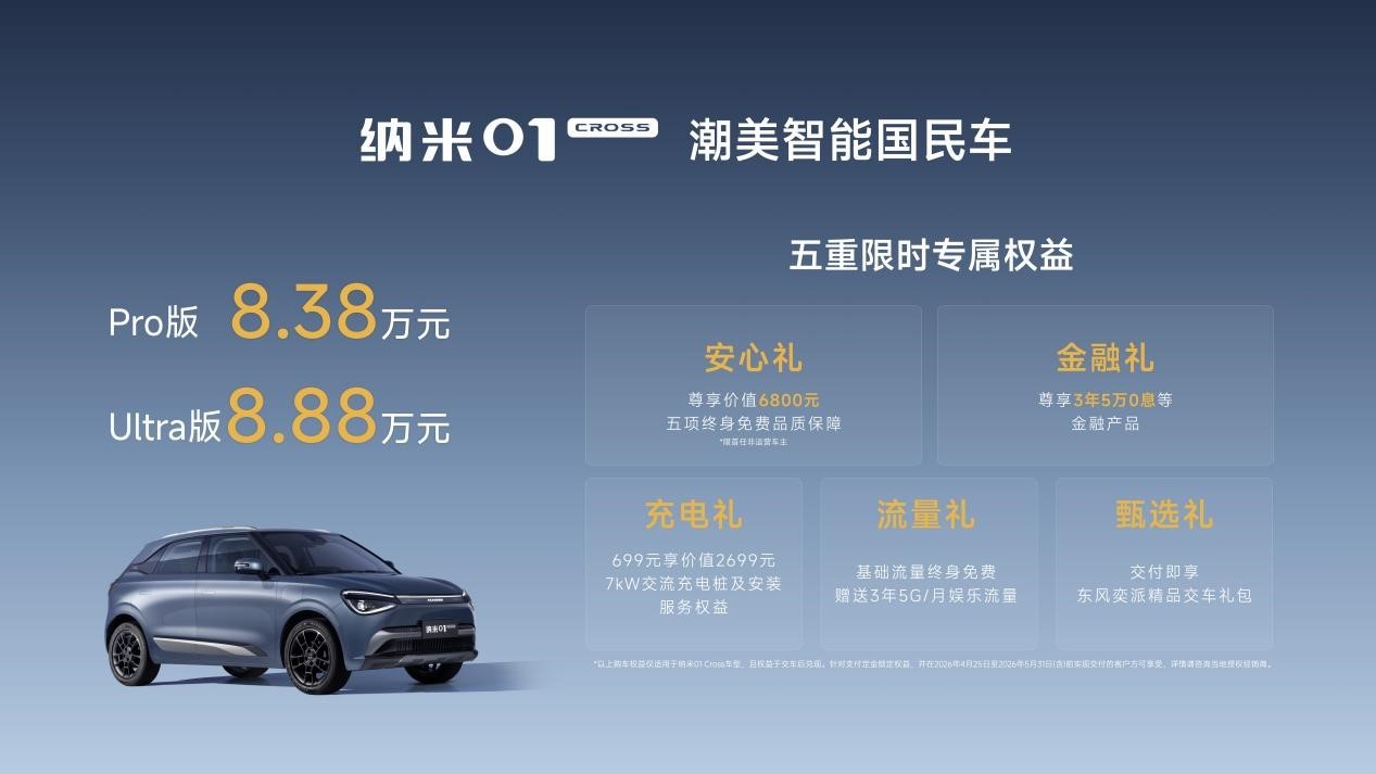 东风奕派携手华为乾崑/奕派M8正式官宣 纳米01 Cross上市售8.38万元起