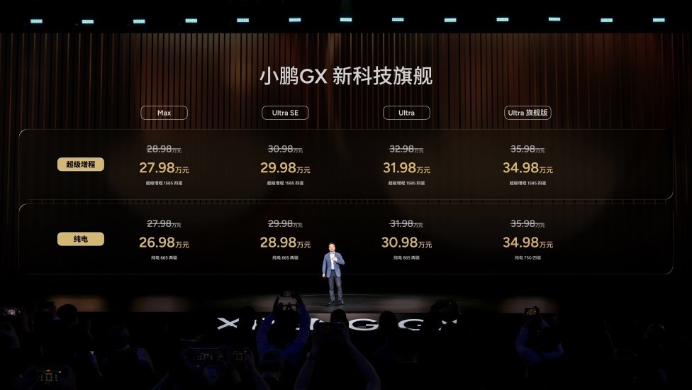小鹏GX正式上市,限时权益价26.98万元起